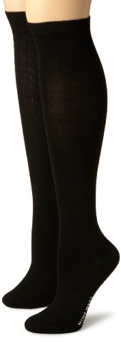 Nine West Women’s 2 Pack Cable Texture Knee Socks, Black, 6-10.5 Nine West Women’s 2 Pack Cable Texture Knee Socks, Black, 6-10.5