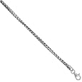 Sterling Silver Franco Chain 2.4 mm Rhodium Finish