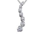 0.50 cts Journey Diamond Pendant - 14kt White Gold LIFETIME WARRANTEE