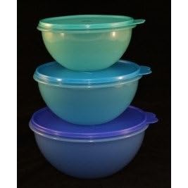 Tupperware 3 Piece Original Wonderlier Bowl Set in New Colors by Tupperware