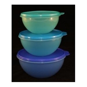 Tupperware 3 Piece Original Wonderlier Bowl Set in New Colors by