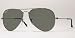 Ray Ban Aviator Large Metal Sunglasses RB3025 004/58 Gunmetal/Crystal Green Polarized 58mm