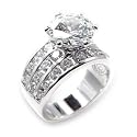 Designer Inspired CZ Rings - 3.25 CT. Brilliant Cut Cubic Zirconia Engagement Ring