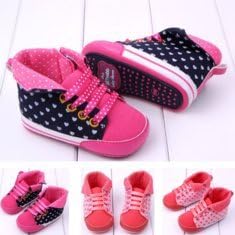 Boon@Baby Toddler Bandage Love Prewalker Rubber Sole Crib Shoes
