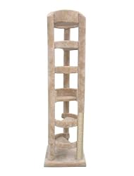 Molly and Friends "Elevator" Extra-Large 7-Foot-Tall Premium Handmade Cat Tree with Sisal, Beige