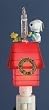 Pack of 6 Peanuts Snoopy and Woodstock Doghouse Christmas Bubble Night Lights 7"