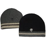 Timberland Mens Reversible Black / Grey Beanie Hat