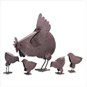 HEN WITH CHICKS SCULPTURE