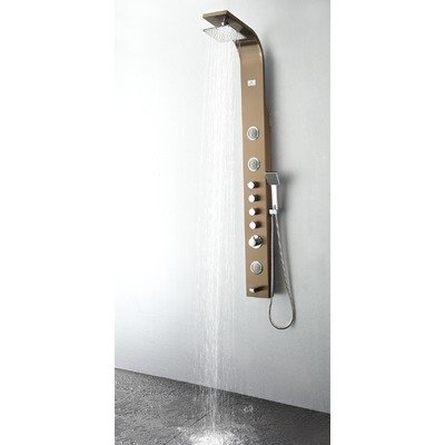 Geona Stainless Steel Thermostatic Shower Massage Panel Finish: Brushed Bronze