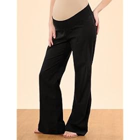 Buy A Pea in the Pod: Smock Waist Linen Smocked Waist Boot Cut Maternity Pants