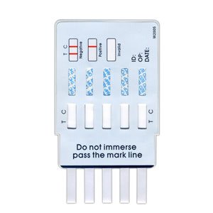 Six Drug (THC/Coc/Opi/Amph/Mamph/Benzo) Dip Test (2 tests kits)
