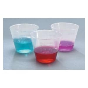 Medline Plastic Medicine Graduated Cups 1 Ounce (Pack of 100)