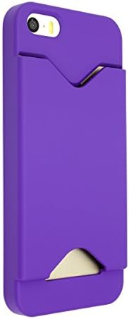 BUNDLE - Gismo - Slim Back Protective Case with Wallet. For Apple iPhone 5 / 5S (Purple) and PREMIUM CLEAR SCREEEN PROTECTOR