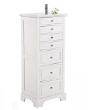 Home Styles Naples Lingerie Chest / Jewelry Armoire in White Finish