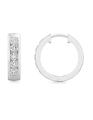 0.78 ct Round Diamond Hoop Earrings