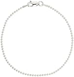 Sterling Silver 1.8 mm Pallini Bead, Ball Chain NICKEL FREE ( 7 inch - 30 inch )