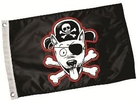 Hunter K9 Designs 4300 Pirate Dog Flag - Black