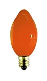 5 Watt C7 Ceramic Orange Light Bulb / Christmas Light Replacement Light Bulb / Candelabra Base