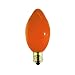 5 Watt C7 Ceramic Orange Light Bulb / Christmas Light Replacement Light Bulb / Candelabra Base