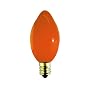 5 Watt C7 Ceramic Orange Light Bulb / Christmas Light Replacement Light Bulb / Candelabra Base