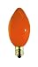 5 Watt C7 Ceramic Orange Light Bulb / Christmas Light Replacement Light Bulb / Candelabra Base