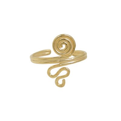 Toe Ring 14k Gold Plated Adjustable