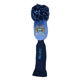 Machester City - Couvre-bois � pompon - Noir/bleu