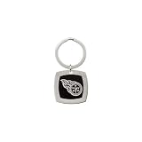 Stainless Steel and Black Enamel Tennessee Titans Keychain