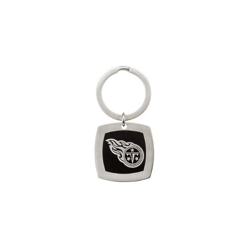 Stainless Steel and Black Enamel Tennessee Titans Keychain