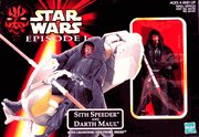 Childrens Toyshop  Toys : Star Wars 1998 Episode 1 The Phantom Menace Action Figure Vehicle - Sith Speeder with Launching Sith Probe Droid Plus 4 Inch Tall Darth Maul Figure with Double-Bladed Lightsaber