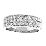 .60Ct. 14K. White Gold Round Diamond Anniversary Ring