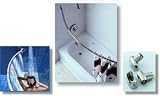 5 ft. Crescent Shower Rod - Polished Stainless Steel