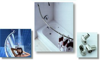 5 ft. Crescent Shower Stainless Steel
