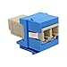 Tripp Lite Duplex Multimode Fiber Coupler, Keystone Jack, LC to LC, Blue (N455-000-BL-KJ)