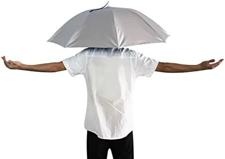 Coostyle 38'' Diameter Oversized Sun Rain Umbrella Hat Headwear for Fishing Golfing Gardening Photographing, Silver