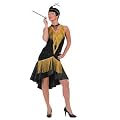 Charleston Kleid 20 er Jahre Style 4946 schwarz/gold Gr. 42