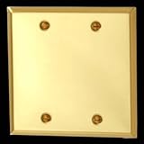 Blank Wall Plates: Double Blank Beveled Wall Plate - Bright Solid Brass