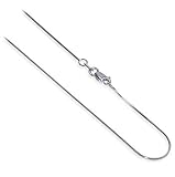 10 KT White Gold 0.9 MM Snake Chain 10K 16" 18" 20" 22" 24" Necklace