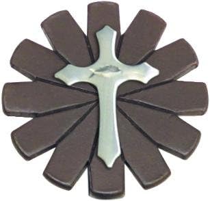 Abetta Cross Key Chain - Antiqued Brown - Cross