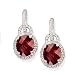 14k White Gold, Diamond & Garnet Dangle Earrings (6.95ctw)