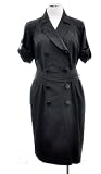 I.N.C Black Double Breasted Cuffed Short Sleeve Dress