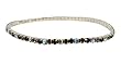 Anklet - A9 - Swarovski (tm) Crystal - Stretch ~ Jet & Smoky Topaz (Black & Brown)