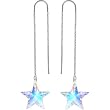 Handcrafted Austrian Crystal Aurora STAR Earrings MADE WITH SWAROVSKI ELEMENTS
