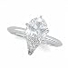 1.40 Carat Certified Pear Cut Diamond 14K White Gold Bridal Engagement Ring K SI1