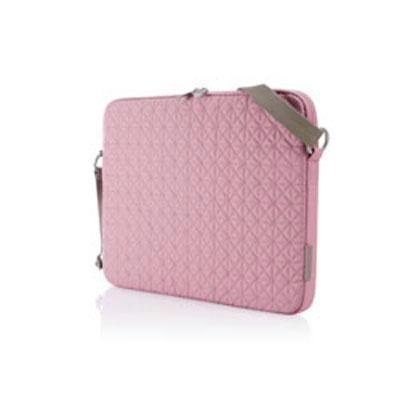 15.4in quilted carry case powder pink/khaki