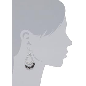 Kenneth Cole New York Modern Shine Silver Beaded Orbital Earr