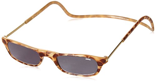 CliC Adjustable Front Connect Ready Sunglass Readers, 1.50 Strength, Light Tortoise
