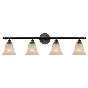 Royce Lighting RV2247 4-46 Valhalla Vanity with Cream Snow Glass, Heirloom Bronze, 4-Light by 