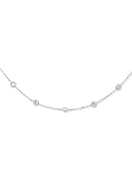 Sterling Silver Clear CZ Necklace - 18 Inch