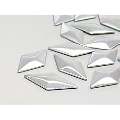 Hotfix- Aluminium-Nieten von Unique Raute 10x6mm (Silber), 100 St�ck